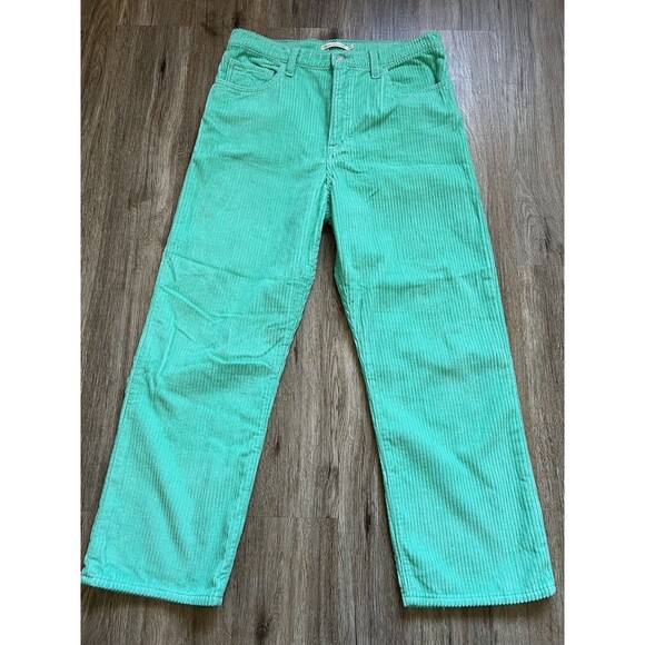 RIBCAGE CORDUROY STRAIGHT ANKLE WOMEN'S PANTS Size 31 - Picture 4 of 12